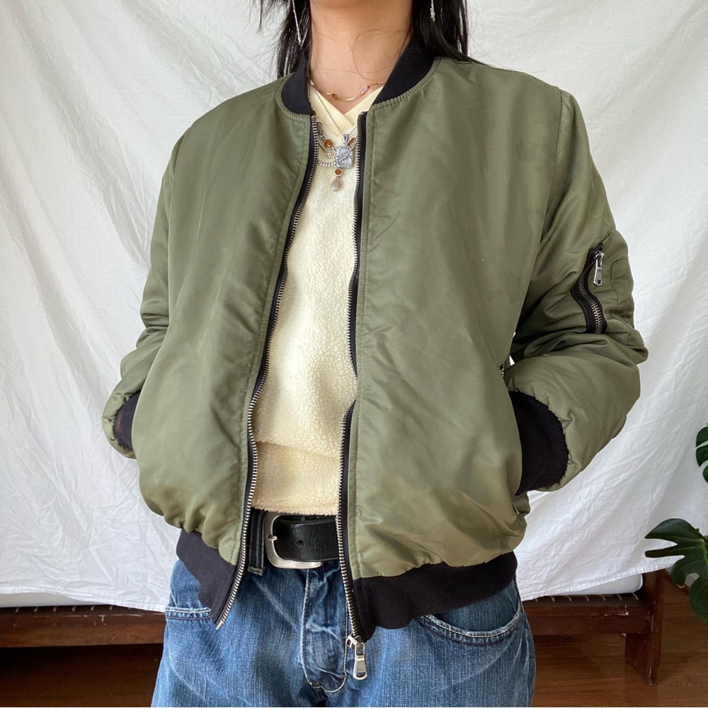 Green Bomber Air Flight Jacket